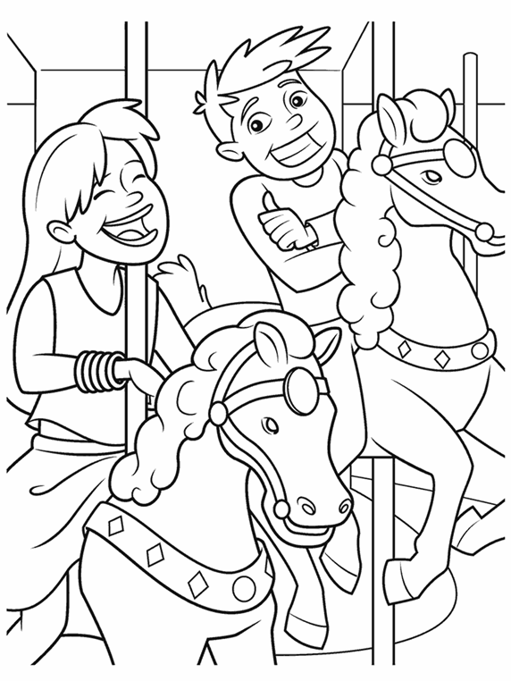 Carousel Horses Coloring Page | crayola.com
